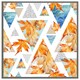 image 4 of Autumn geometrics with maple leaves (Picutre Frame) Brown | Oak | M