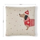 image 5 of BHS Christmas Santa Paws Cushion, White White | White
