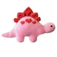 image 1 of Valentines Soft Toy Dinosaur Pink Stegosaurus with Love Hearts Pink Stegosaurus 23cm