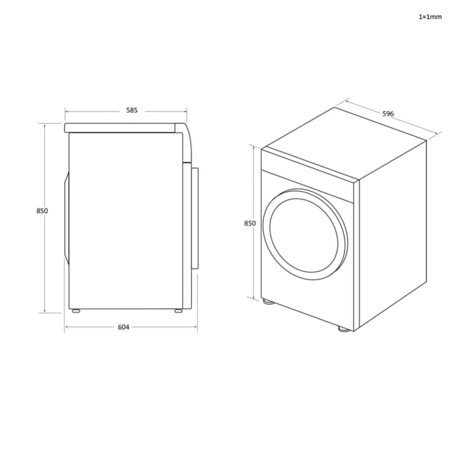 image 1 of Hoover HRE H9A3TE80N 9KG Heat Pump Tumble Dryer - White