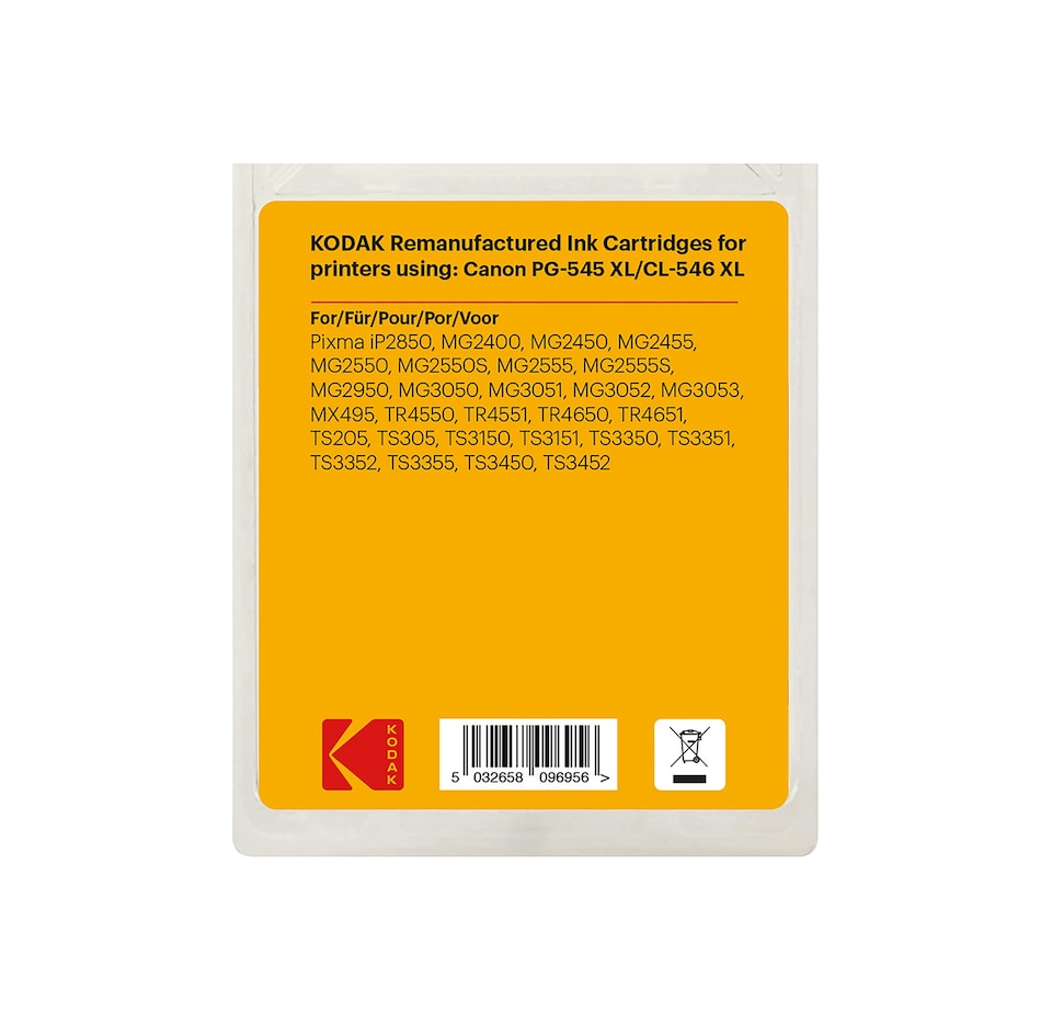 image 1 of Kodak Remanufactured Canon PG-545XL / CL546XL Combo Pack Ink Cartridges | Black | Colour | 1