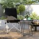 image 8 of Outsunny Padded Camp Chair Outdoor High Back Folding Recliner with Bag Black 