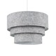 image 1 of ValueLights Aztec 3 Tier Grey Felt Ceiling Light Shade & Bulb | Grey