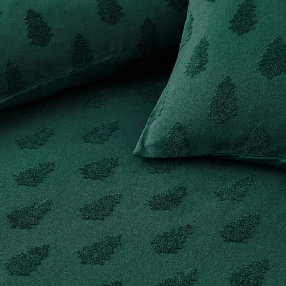 image 1 of Yard Tufted Tree Festive Single Duvet Cover Set