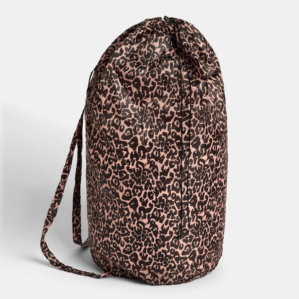image 1 of OHS Printed Drawstring Laundry Bag Travel Backpack Lightweight