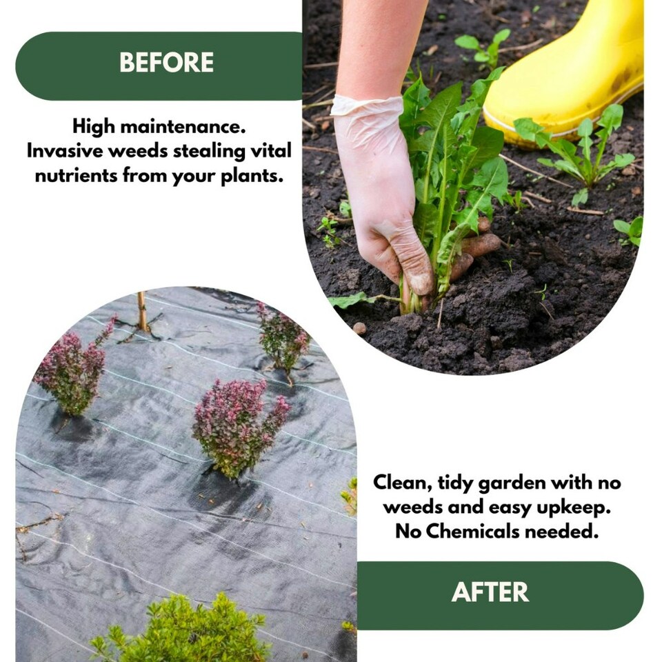 image 1 of Marco Paul Weed Control Fabric Membrane Ground Sheet Black