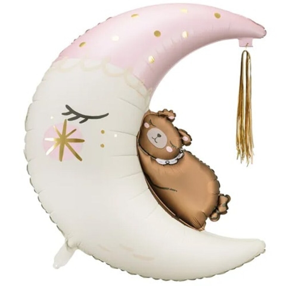 Teddy Bear on the Moon Helium Foil Giant Balloon 81cm / 32 in