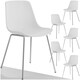 image 1 of Dining Chair Mave - large plastic seat, ergonomic, high backrest, 120 kg load capacity - Set of 6 White | White/Chrome