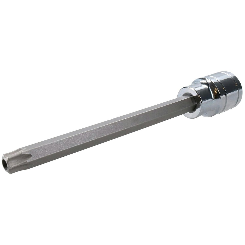 image 1 of T27 3/8" Drive Extra Long 110mm Tamperproof Tamper Torx Star Security Bit Socket