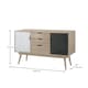 image 5 of Alford 2 Sideboard with 2 Doors & 3 Drawers White & Grey Finish