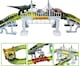 image 7 of Dino World Flexible Slot Car Race Track Set – 144-Piece Dinosaur Track Playset with Battery-Operated Car, Light-Up Features, Bridges & Accessories