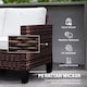 image 5 of Outsunny 2 Seater Rattan Sofa with Cushions, Wicker Garden Loveseat with Armrests, Outdoor Garden Sofa Couch with Steel Frame for Balcony, Porch, Brown