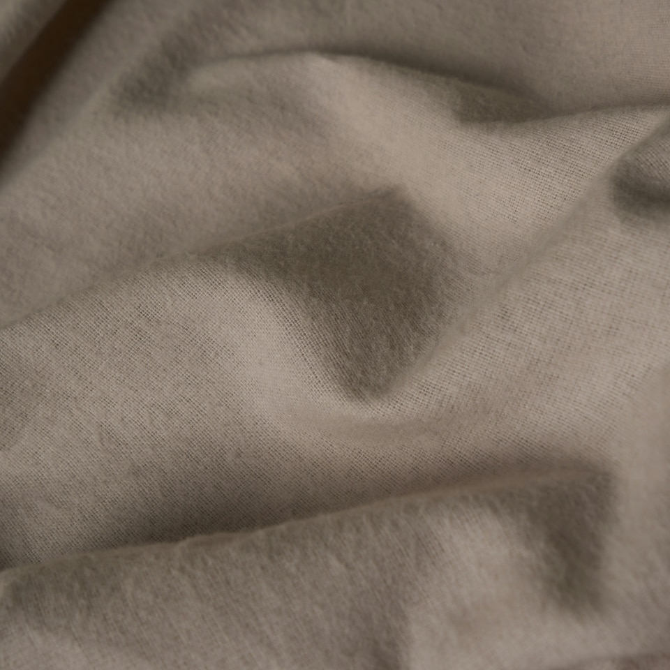 image 1 of OHS 100% Brushed Cotton Soft Cosy Warm Fleece 25cm Deep Elasticated Fitted Sheet Brown | Natural | Single