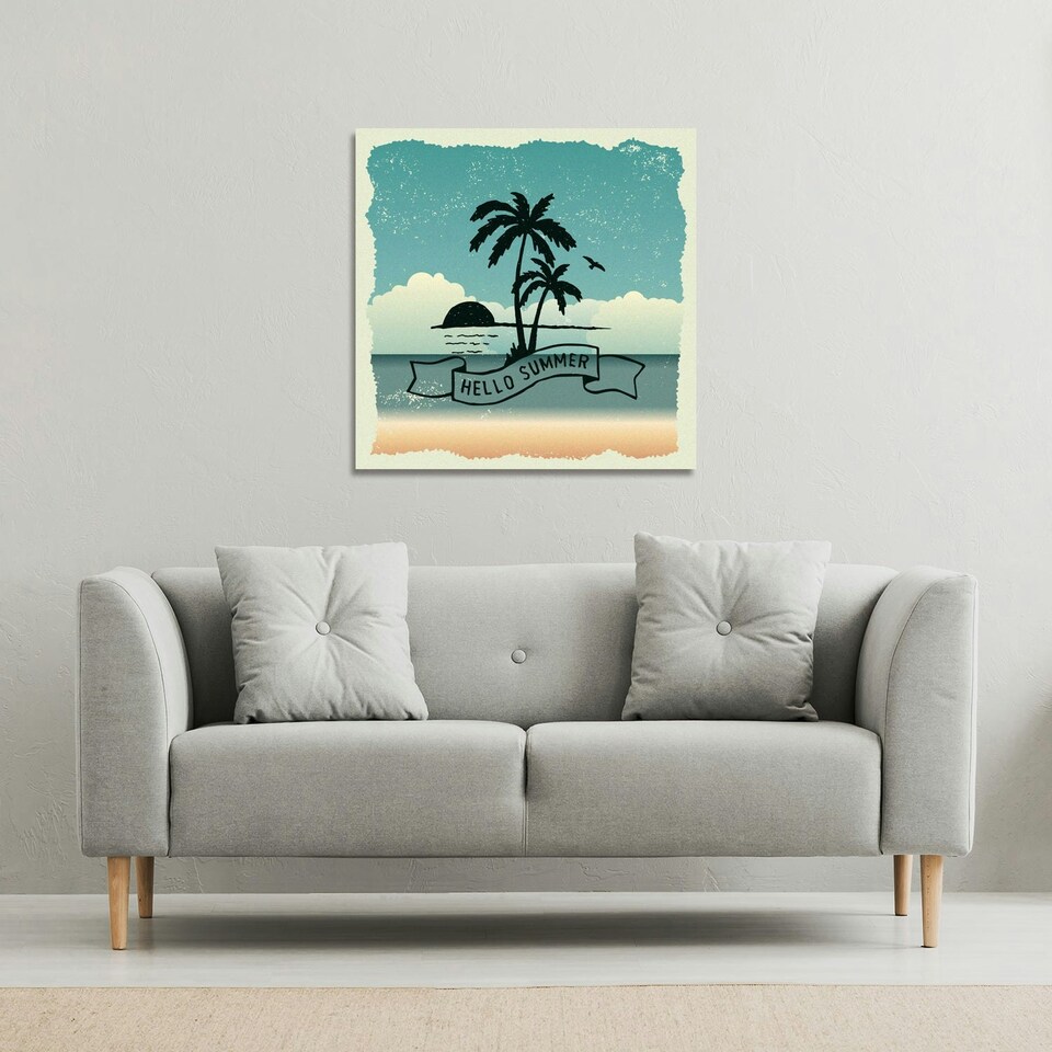 image 1 of Hello Summer (Canvas Print) 127 x 127 x 4cm