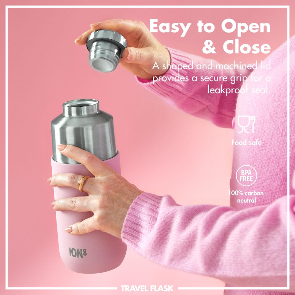 image 1 of Luma Flask & Mug, Vacuum Insulated, 700ml (24oz) | Pink | Rose Quartz | One Size