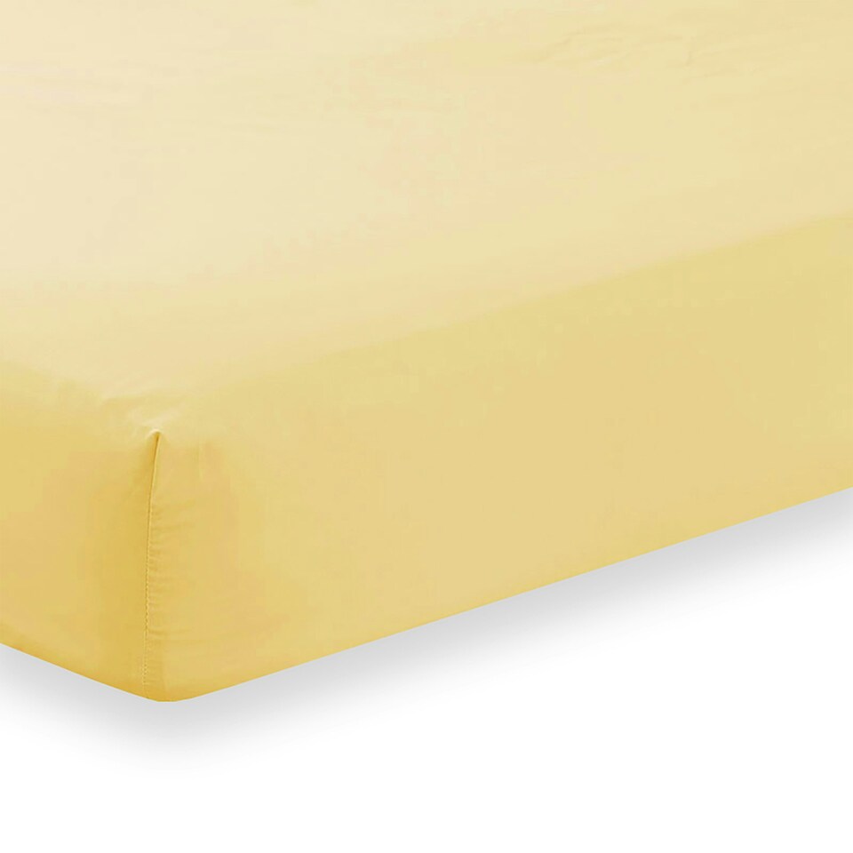 Charlotte Thomas Poetry Plain Dye Super King Fitted Sheet - Lemon - 180 x 200cm