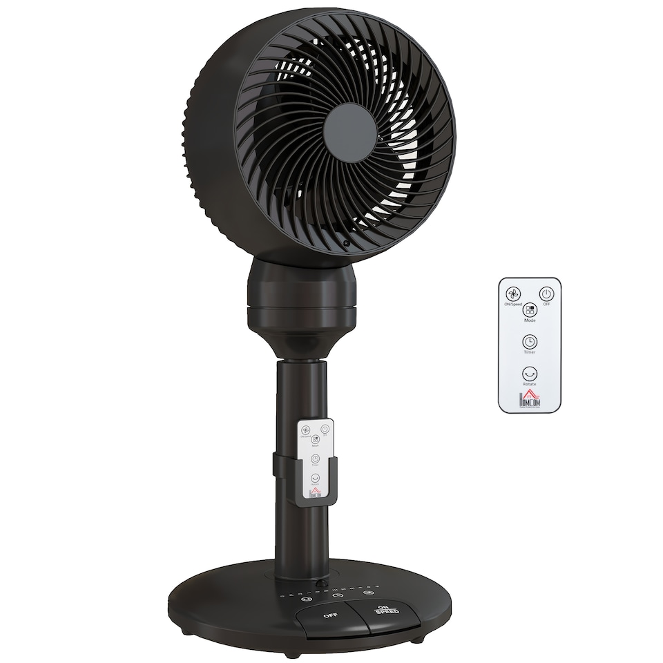 image 1 of HOMCOM 9" Pedestal Cooling Fan with Adjustable Speed and Mode
