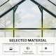 image 4 of Outsunny 6x8ft Walk-In Polycarbonate Greenhouse Plant Grow Galvanized Aluminium | Green | Dark Green | 190x252x201cm