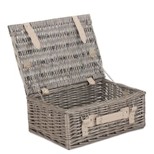 Wicker 36cm Antique Wash Picnic Basket Brown | Brown | One Size