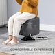 image 6 of HOMCOM 360° Swivel Foot Stool PU Footstool with Thick Padding, Grey