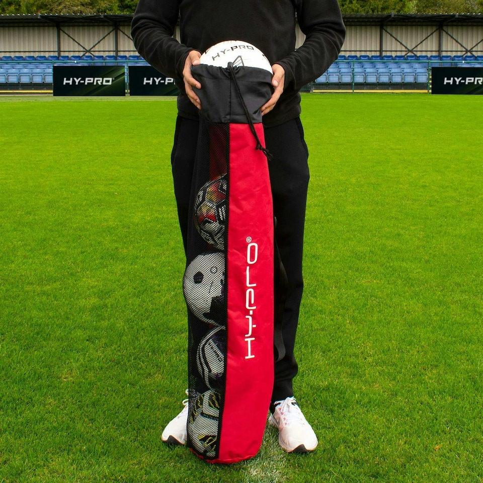 image 1 of Hy-Pro 5 Ball Tube Bag | Football/Netball Training Carrier Red