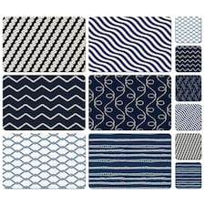Geometric Nautical Collection (Placemat & Coaster Set)