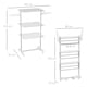image 5 of HOMCOM 3-Tier Clothes Airer, Stainless Steel Foldable Clothes Drying Rack with Wheels and Wings, Indoor and Outdoor, Easy Assembly, 142 x 55 x 152cm, White
