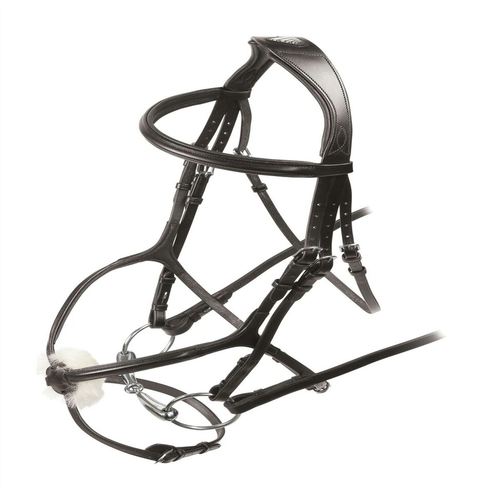 image 1 of Shires Velociti Grackle Bridle Brown | Size: Full
Colour: H.Brown