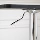 image 9 of HOMCOM Modern Height Adjustable Counter Bar Table with 360 degree Swivel Tabletop and Electroplating Metal Base, Pub Desk for Living Room, Kitchen, Restaurant, Pub, Black and Silver