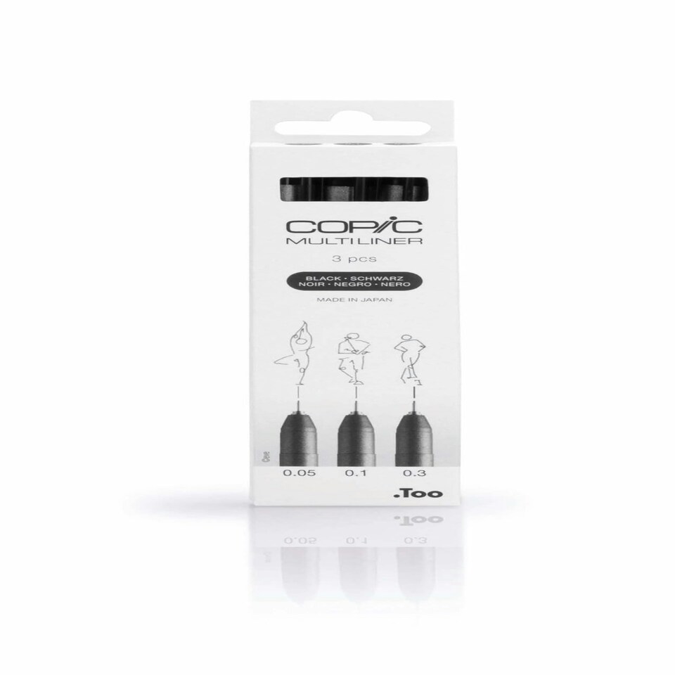 Multiliner Black Fine - 3pc Set