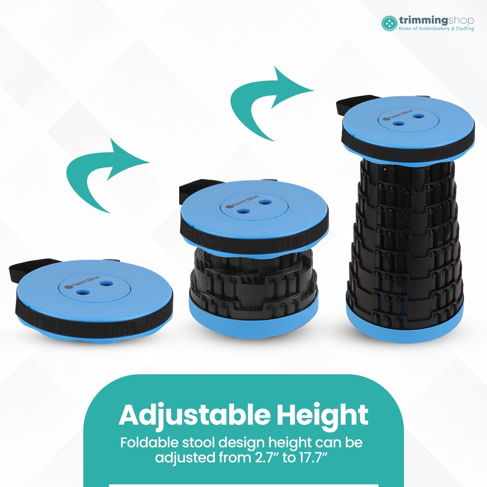 image 1 of Trimming Shop Portable Folding Stool, Telescopic Collapsible Stool