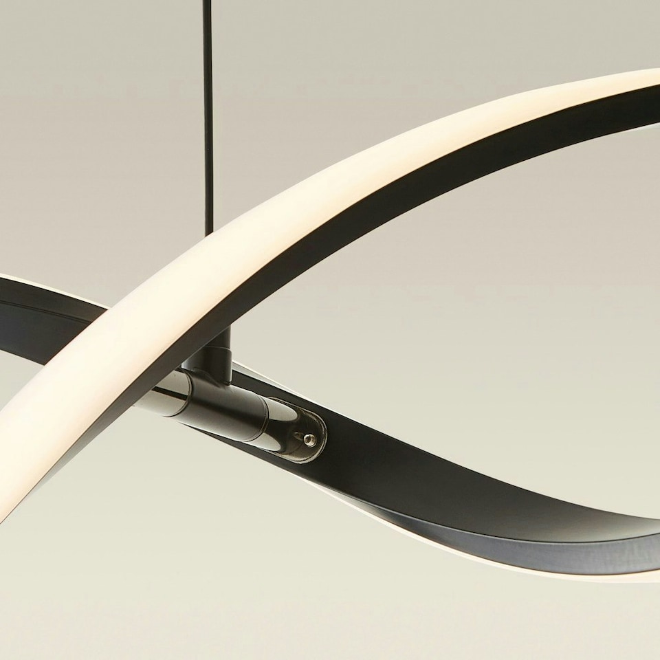 image 1 of ValueLights Infinity Black Double Twist Integrated LED Ceiling Light