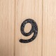 image 4 of Hammer & Tongs Rustic Iron Numeral - Number 9 - H75mm - Black