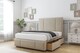 image 4 of Sloomy Lisbon Almond Coniston Divan Bed Base 4 Drawers With 54 Inch Floor Standing Headboard & 12 Inch Matching Footboard | Cream | Almond | Double | 1