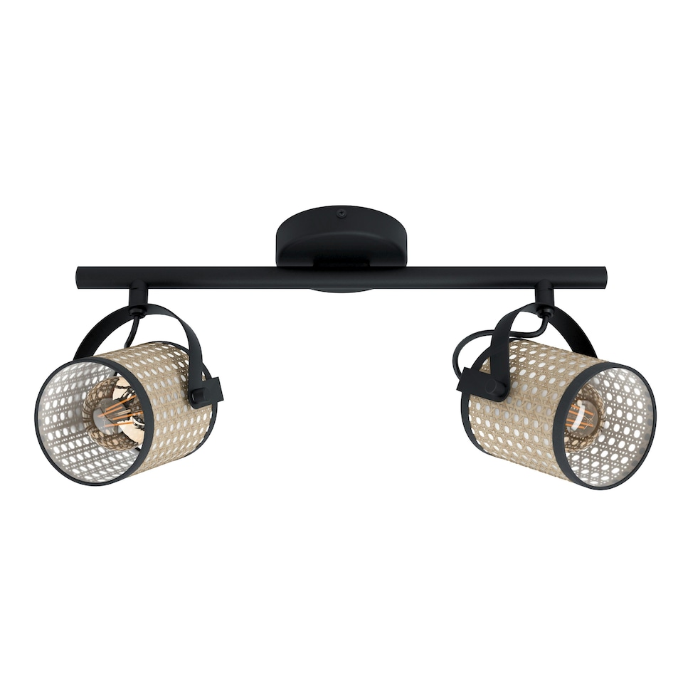 EGLO 2 Set Ceiling Light E27 Black RUSCOMB (21) WBS Black