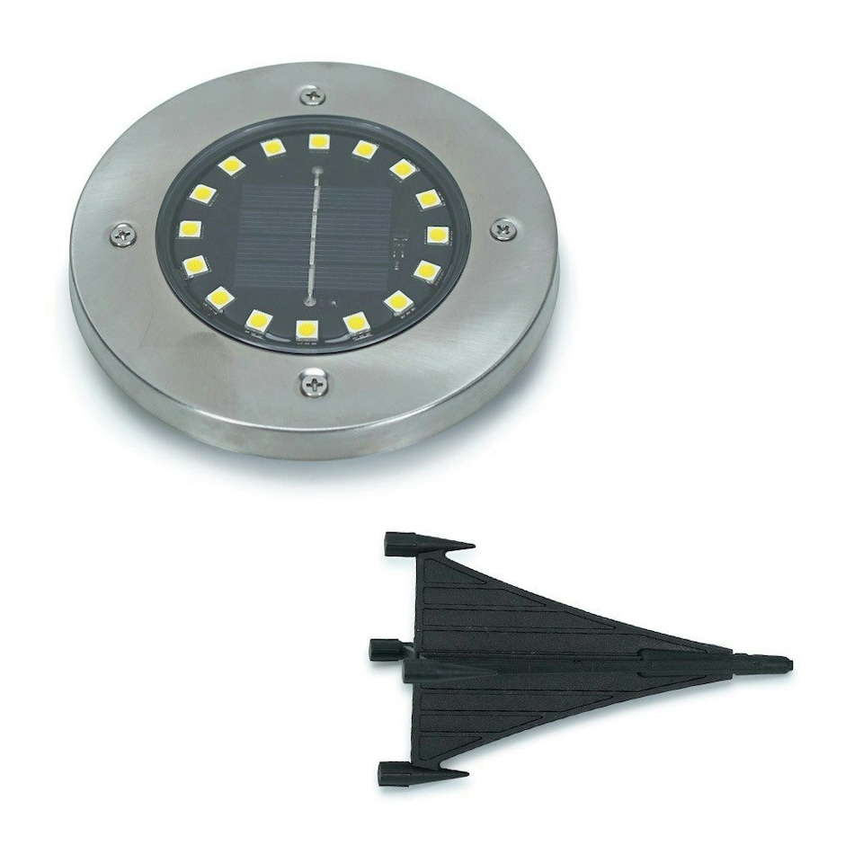 image 1 of ValueLights Set of 6 Warm White Outdoor Solar Decking Light