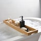 image 2 of OHS Bamboo Bathroom Storage Shelf Caddy Holder Bath Rack - Natural