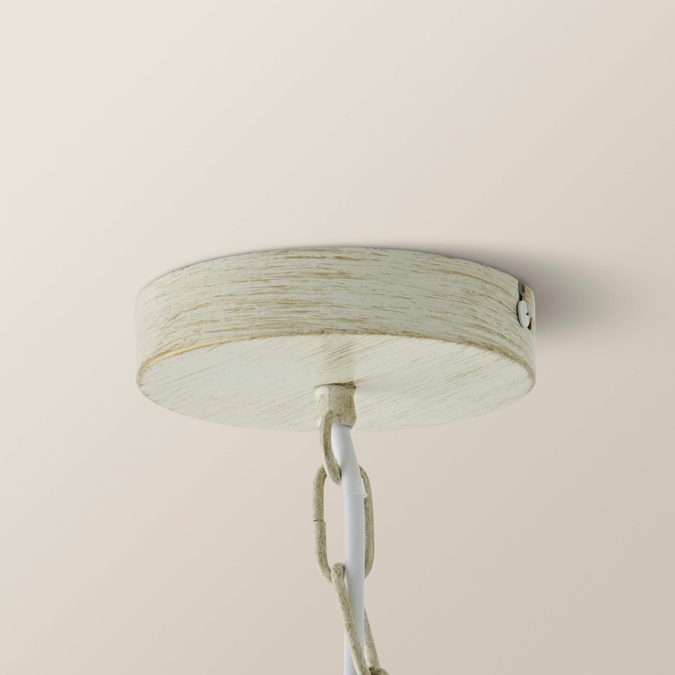 image 1 of ValueLights Lille White Ceiling Light Chandelier | White