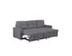 image 5 of Milano 3 Seater L Shape Pullout Sofa Bed with Deep Storage Compartment & Reversible Chaise | Grey | 1