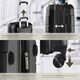 image 3 of Suitcase Luggage Set - L, M & S sizes, ABS plastic, swivel wheels, combination lock Black