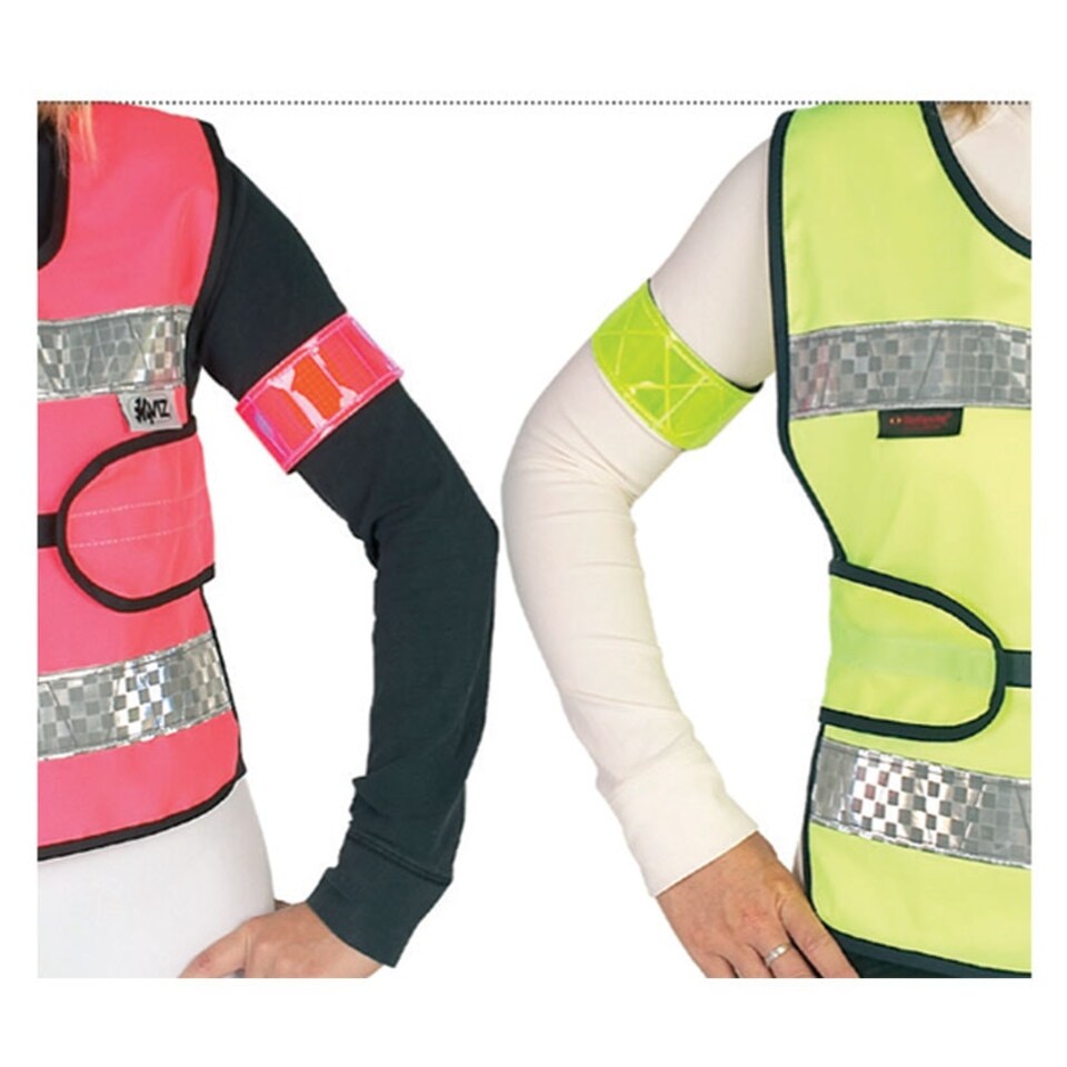 image 1 of HyVIZ Rider Elasticated Arm/Leg Band - Yellow/Navy - One Size