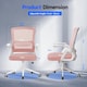 image 3 of Rattantree Ergonomic Swivel Computer Chair with Flip-Up Armrests