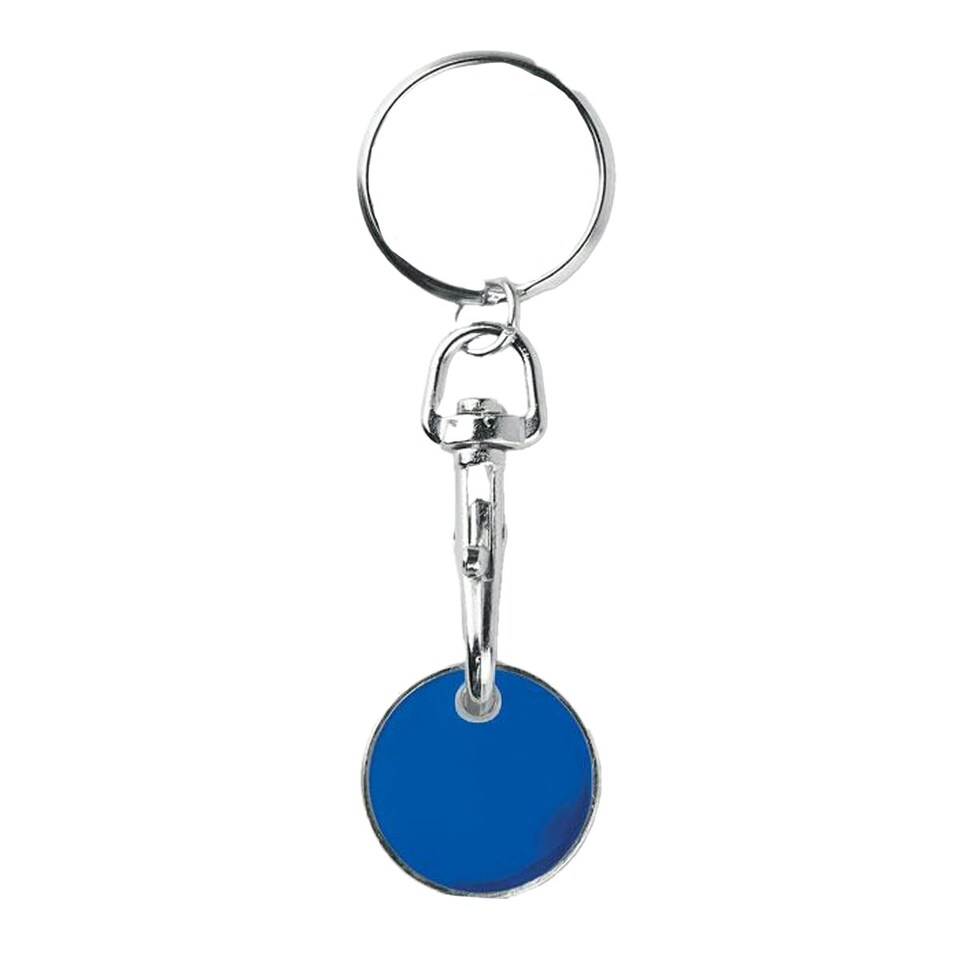 MidOcean Tokenring Shopping Trolley Keyring - Royal Blue - One Size