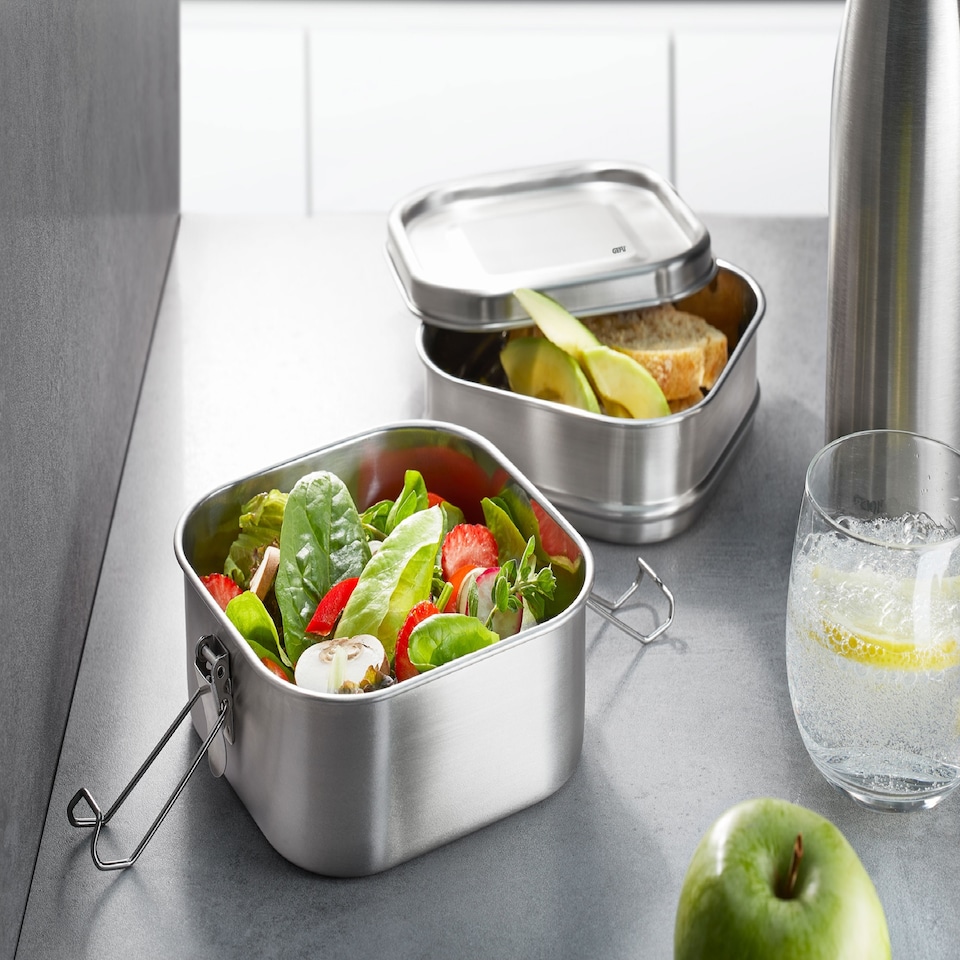 image 1 of GEFU ENDURE Premium Double-Tier Lunchbox, Stainless Steel