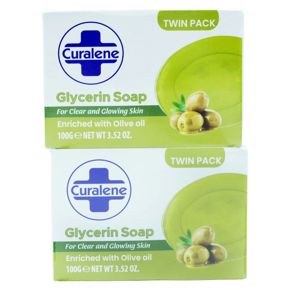 image 1 of Curalene Soap Glycerine Olive Oil Twin Pk