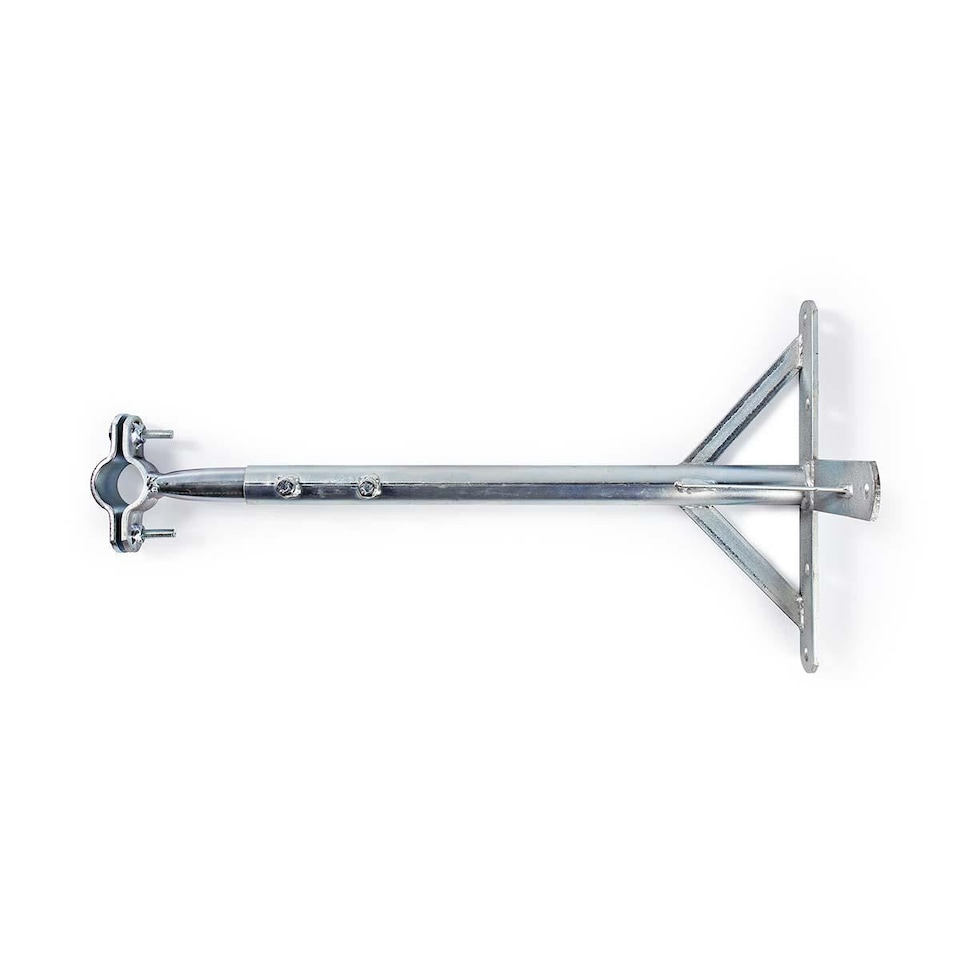 image 1 of Nedis Steel TV Aerial Mast Pole Wall Facia Loft Mount Adjustable 550mm 32-42mm