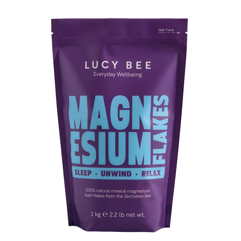 image 1 of Lucy Bee Pure Zechstein Magnesium Flakes Relaxing Bath & Foot Soak 1kg