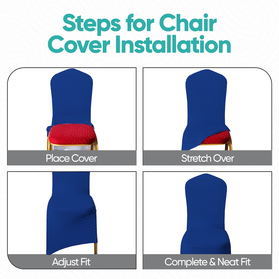 image 1 of Chair Cover Spandex Polyester Stretch Fabric Dining Slipcovers