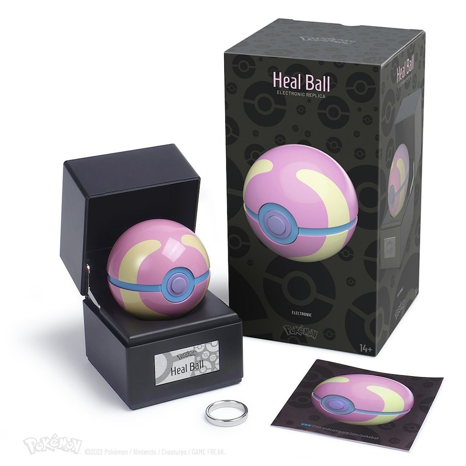 image 1 of Pokémon Die-Cast Heal Ball Replica Pink
