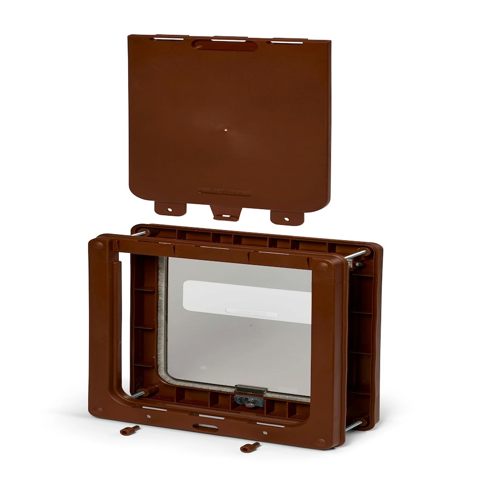 image 1 of Dog Mate Medium Dog Door – Brown (215B)